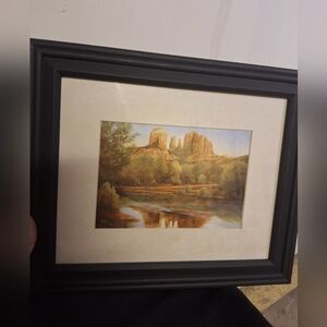 Black Frame 8" X 10" For Hanging Or Hang Existing Sedona Hills Picture